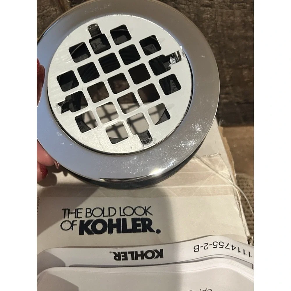 KOHLER‎ K-9132-BN Shower Drain, Vibrant Brushed Nickel